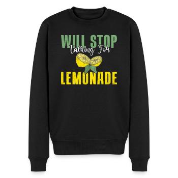 Limonade Geschenkideen - Männer Premium Bio Pullover - Schwarz - Vorne - Nico (187cm)