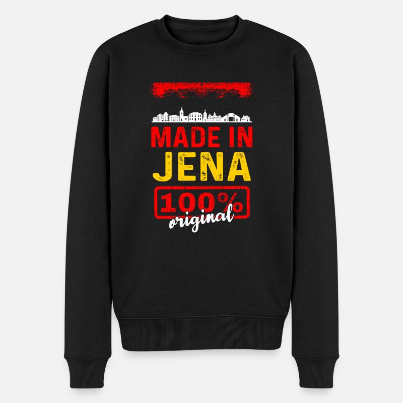 Jena - Männer Premium Bio Pullover - Schwarz