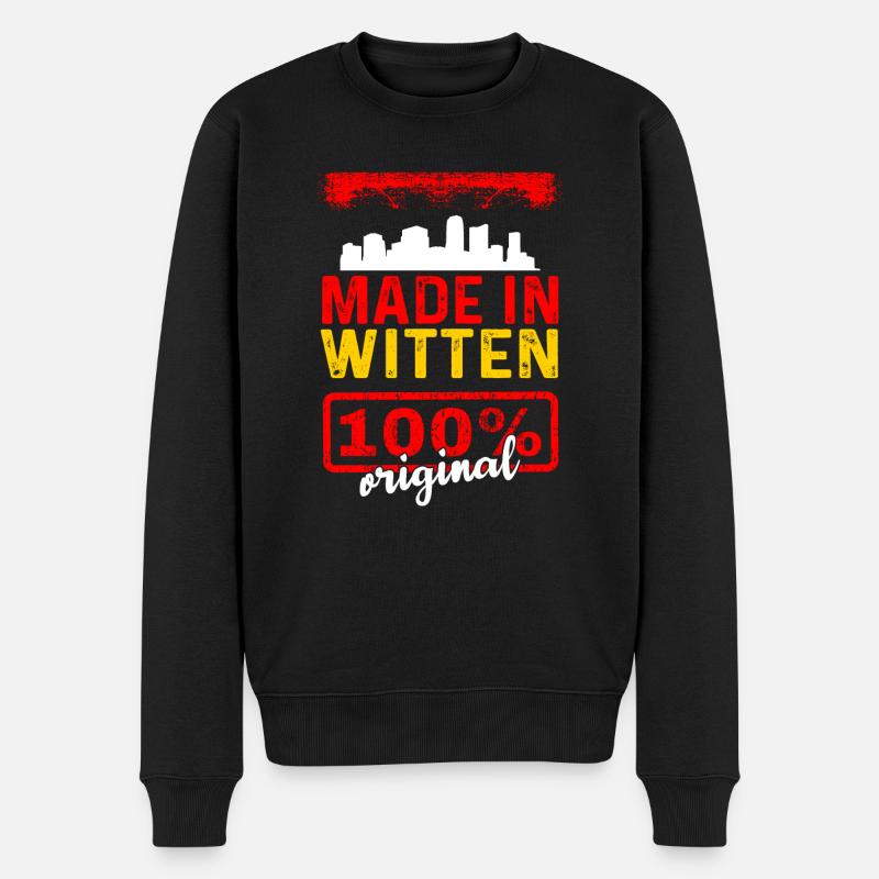 Witten - Männer Premium Bio Pullover - Schwarz