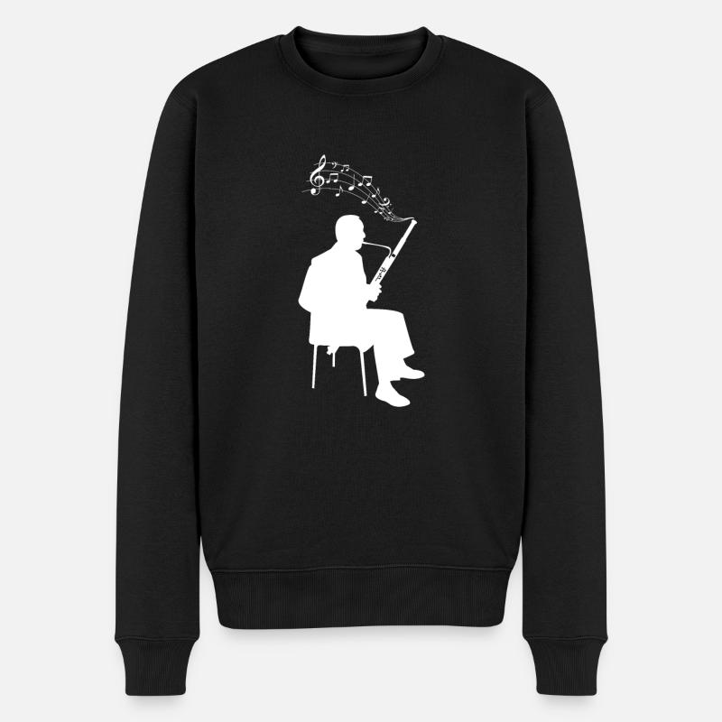 Fagot musikinstrument til en - Økologisk premium-sweatshirt til mænd - sort