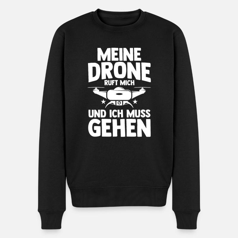 Drohne Pilot Dronenpilot Geschenk - Männer Premium Bio Pullover - Schwarz