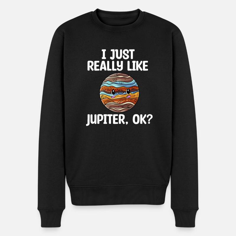 Jupiter - Männer Premium Bio Pullover - Schwarz
