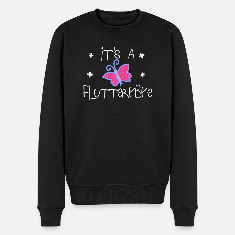 C’est un flutteryBye | Papillon - Pull Premium bio Homme - noir