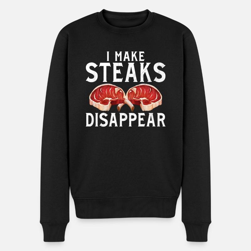 Steak Lover Steak Cadeau - Pull Premium bio Homme - noir