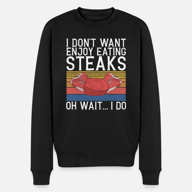 Steak Lover Steak Cadeau - Pull Premium bio Homme - noir