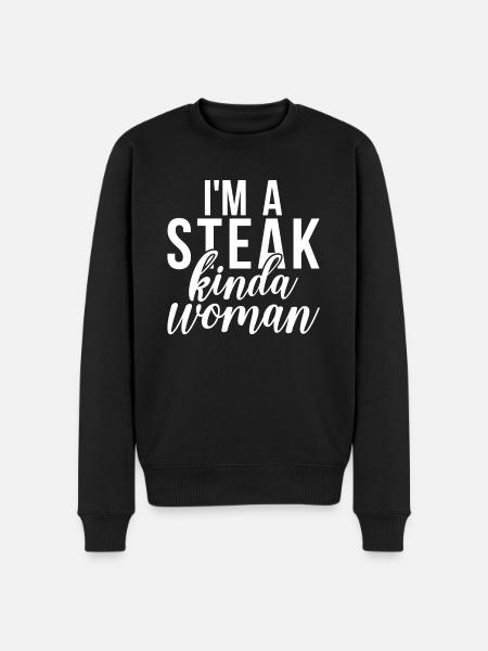Steak Lover Steak Geschenk - Männer Premium Bio Pullover - Schwarz