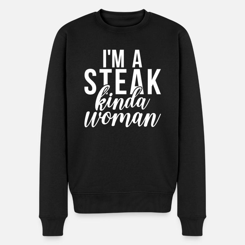 Steak Lover Steak Geschenk - Männer Premium Bio Pullover - Schwarz