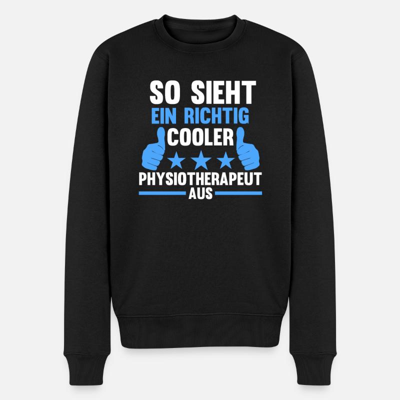 Physiotherapeut Beruf Physio Geschenk - Männer Premium Bio Pullover - Schwarz