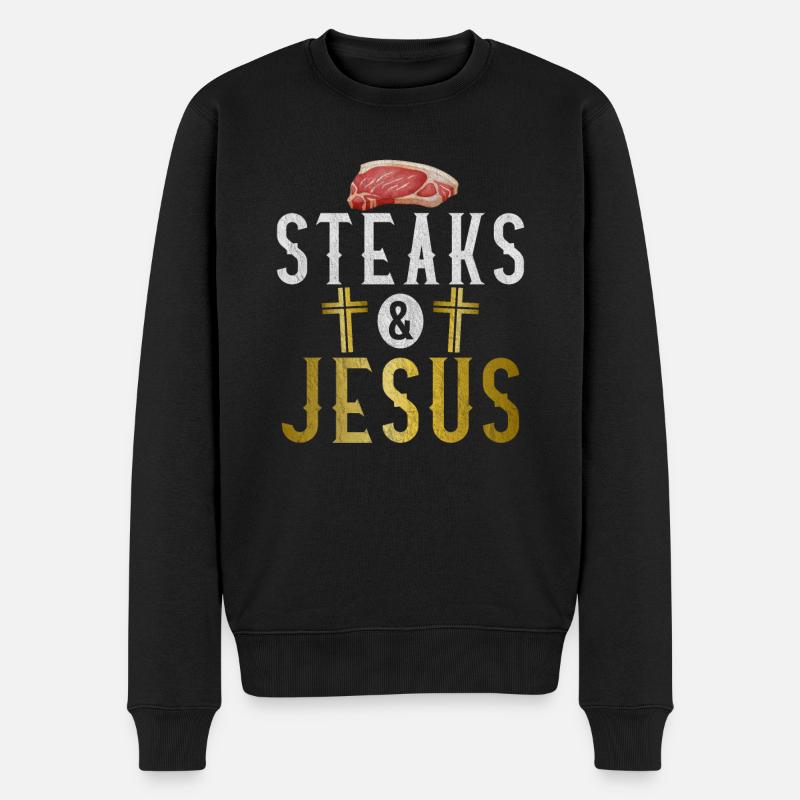 Steak Lover Steak Cadeau - Pull Premium bio Homme - noir
