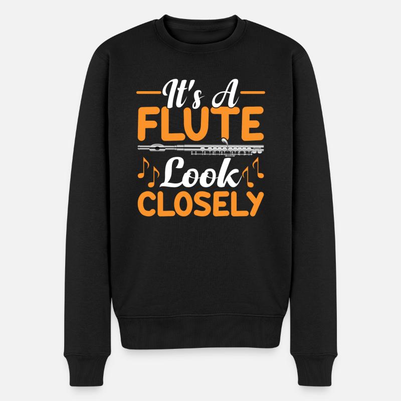 C’est une flûte, regardez attentivement - flûte - Pull Premium bio Homme - noir