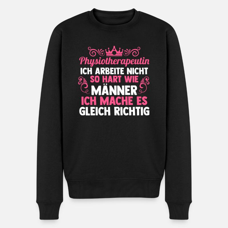 Physiotherapeutin Beruf Physio Geschenk - Männer Premium Bio Pullover - Schwarz