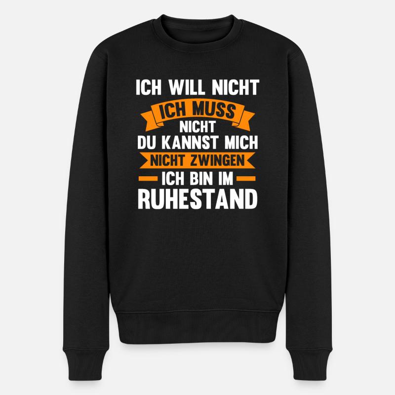 Rentner Ruhestand Pensionierung Geschenk - Männer Premium Bio Pullover - Schwarz