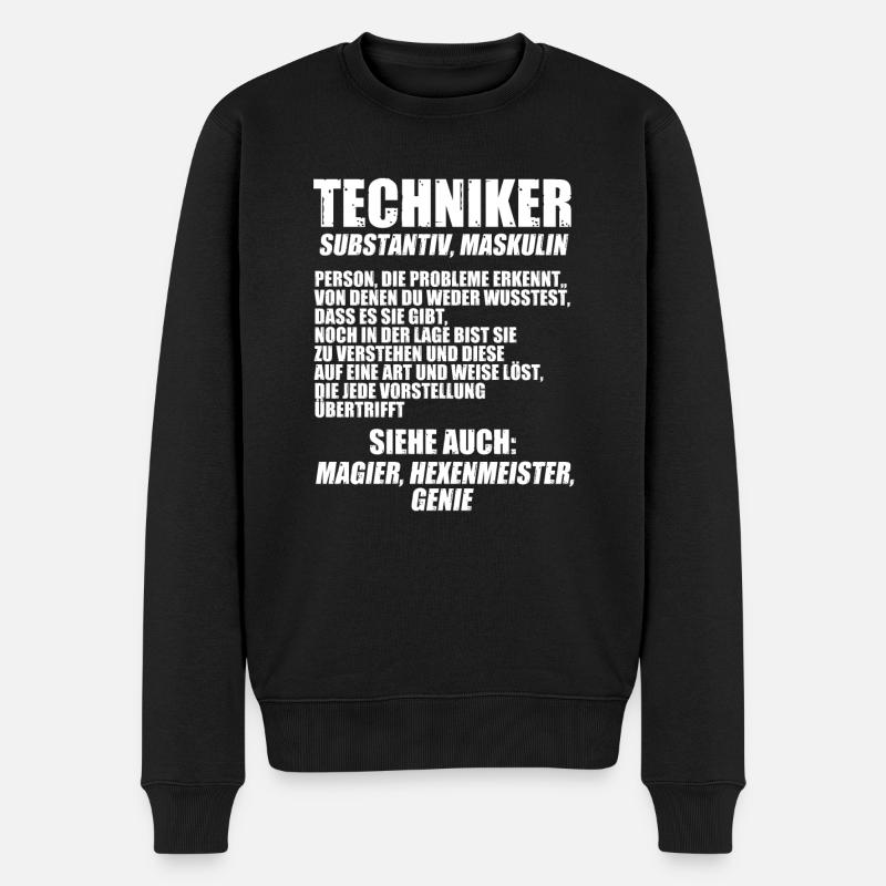 Techniker Beruf Technik Geschenk - Männer Premium Bio Pullover - Schwarz