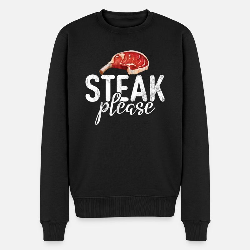 Steak Lover Steak Cadeau - Pull Premium bio Homme - noir