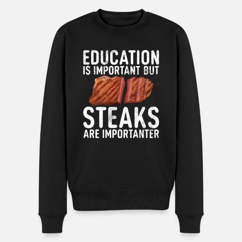 Steak Lover Steak Cadeau - Pull Premium bio Homme - noir