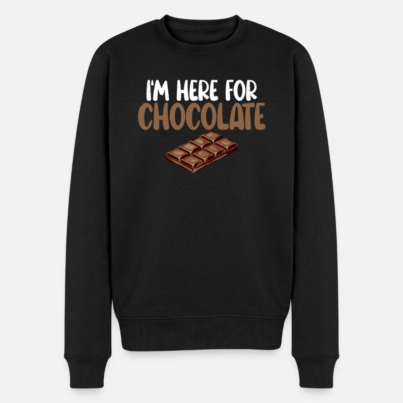 Cadeaux d'amateur de chocolat - Pull Premium bio Homme - noir