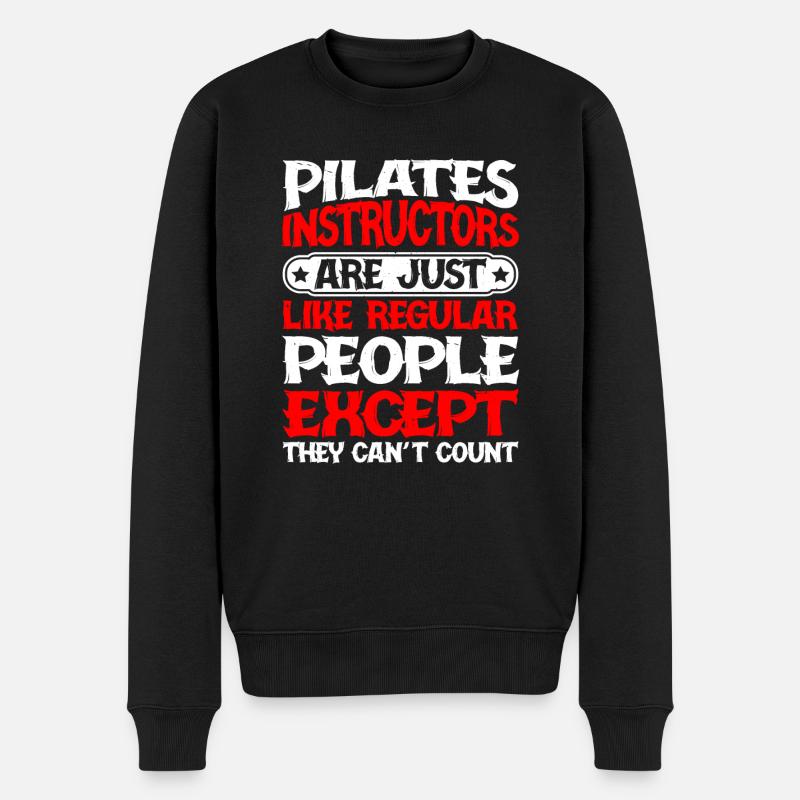 Pilates Instructors Can't Count - Men's Premium Organic Jumper - black