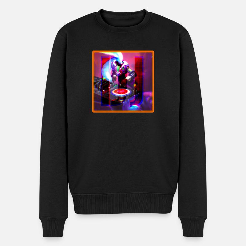 DJ Outfit - Männer Premium Bio Pullover - Schwarz