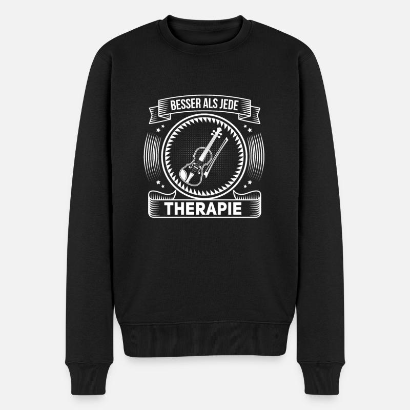 Drôle de dicton violoniste - Pull Premium bio Homme - noir