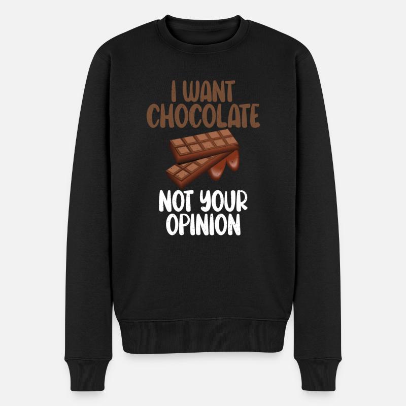 Cadeaux pour amateurs de chocolat - Pull Premium bio Homme - noir