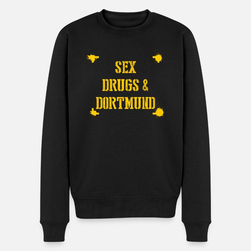 Dortmunder Spruch Dortmund - Männer Premium Bio Pullover - Schwarz