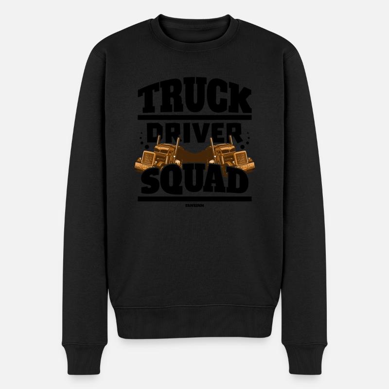 Truck Driver Squad - Männer Premium Bio Pullover - Schwarz