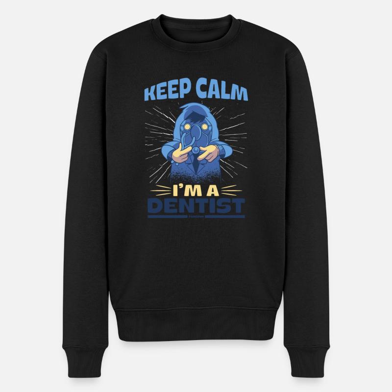 Keep Calm I'm A Dentist - Männer Premium Bio Pullover - Schwarz
