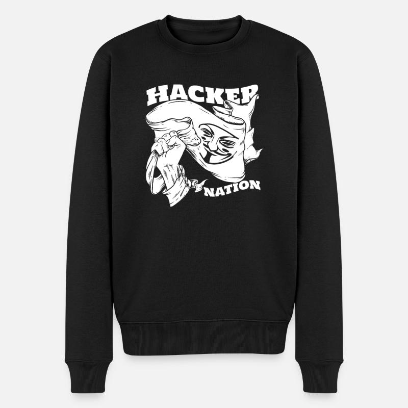 Entwickler Coder Programmierer Hacker - Männer Premium Bio Pullover - Schwarz