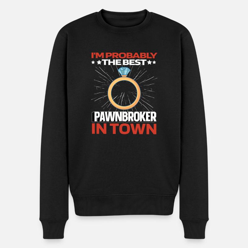 Pfandleiher Diamant - Männer Premium Bio Pullover - Schwarz