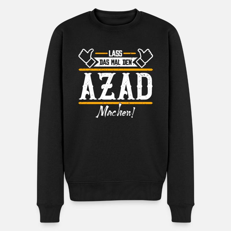 Azad Geschenkidee Geschenk Geburtstag - Männer Premium Bio Pullover - Schwarz