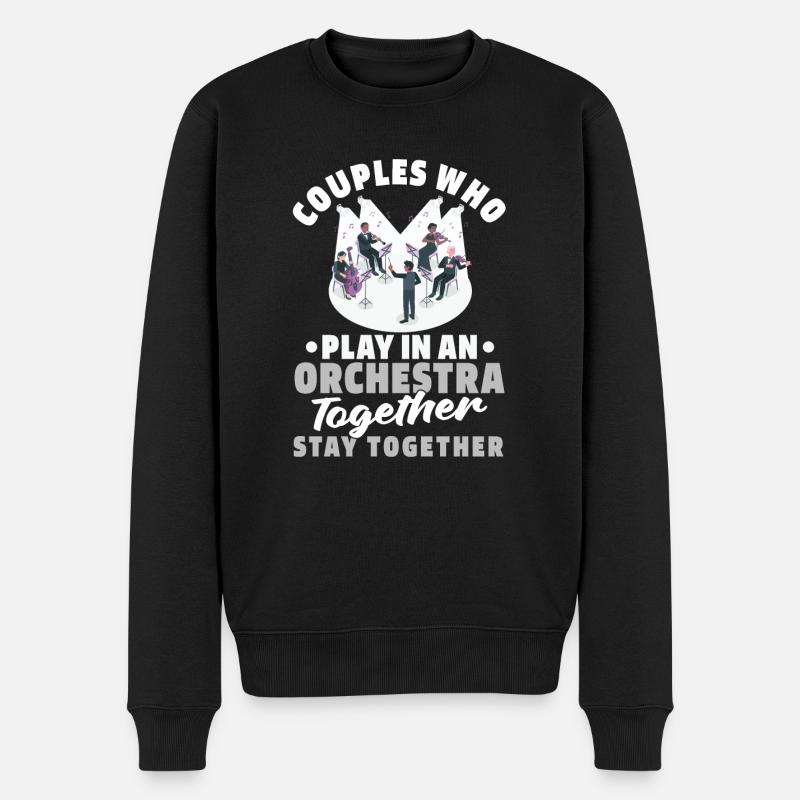 Orchester Paar - Männer Premium Bio Pullover - Schwarz