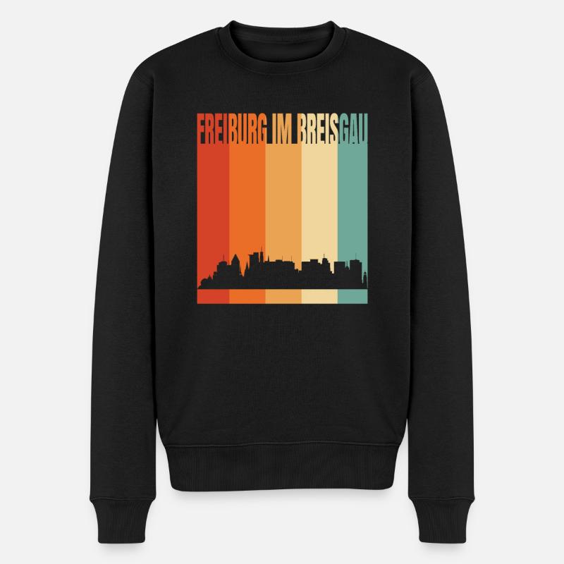 Freiburg - Männer Premium Bio Pullover - Schwarz
