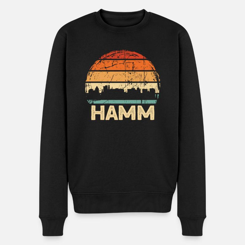 Hamm - Männer Premium Bio Pullover - Schwarz