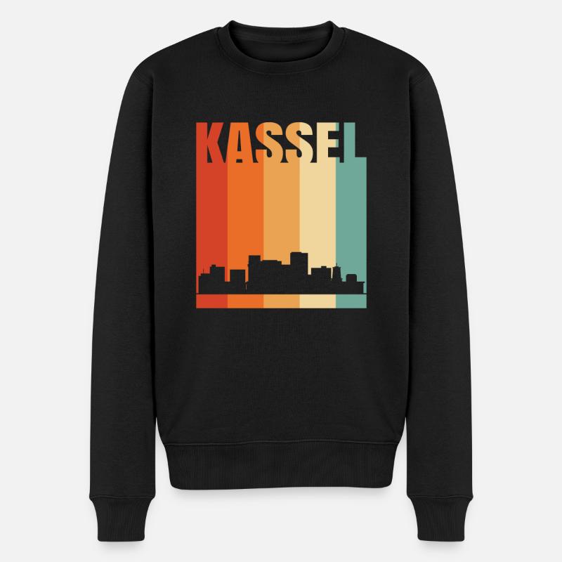 Kassel - Männer Premium Bio Pullover - Schwarz