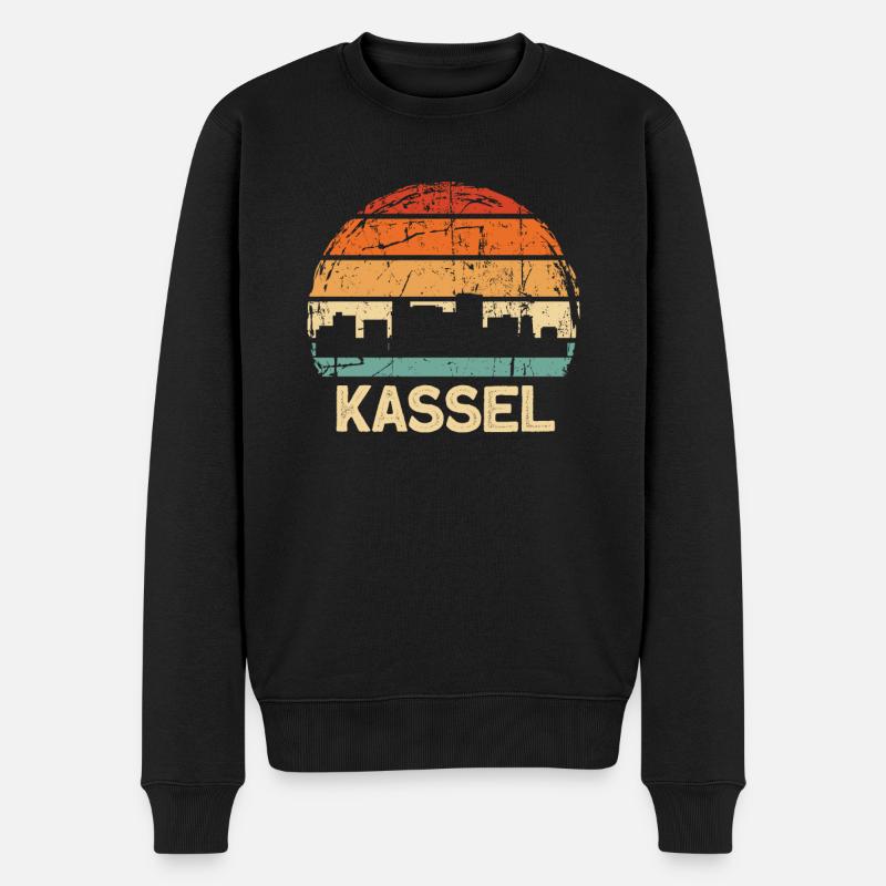 Kassel - Männer Premium Bio Pullover - Schwarz
