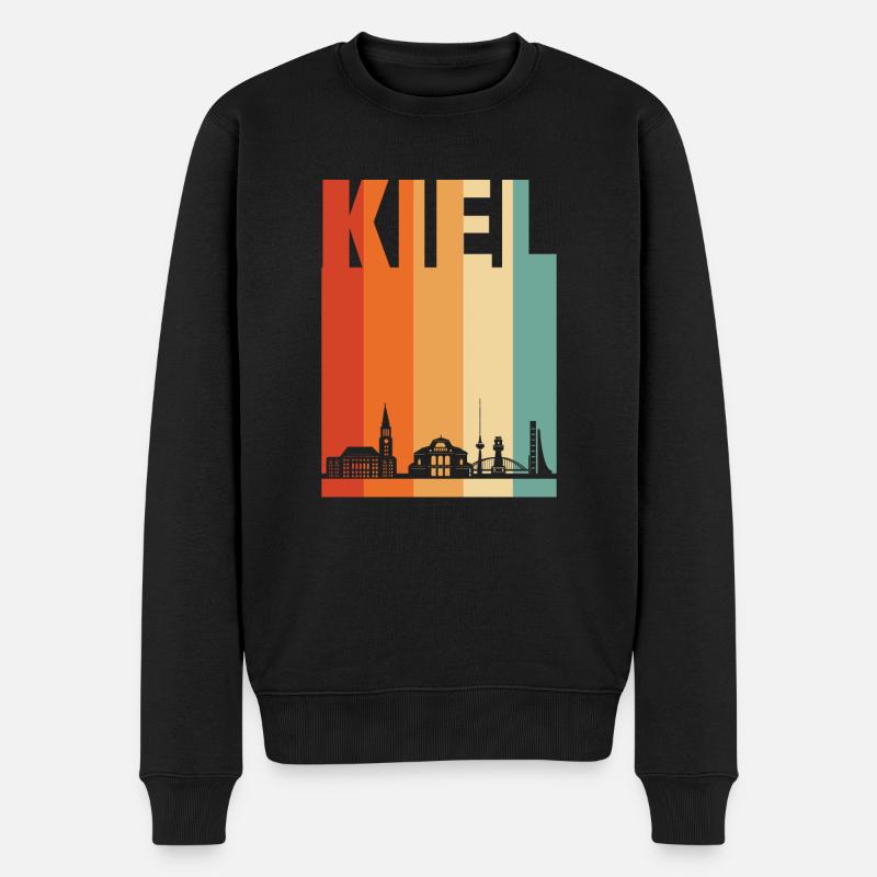 Kiel - Männer Premium Bio Pullover - Schwarz