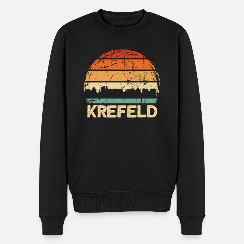 Krefeld - Männer Premium Bio Pullover - Schwarz