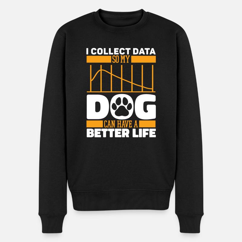 Data Science Data Analyst Hund - Männer Premium Bio Pullover - Schwarz