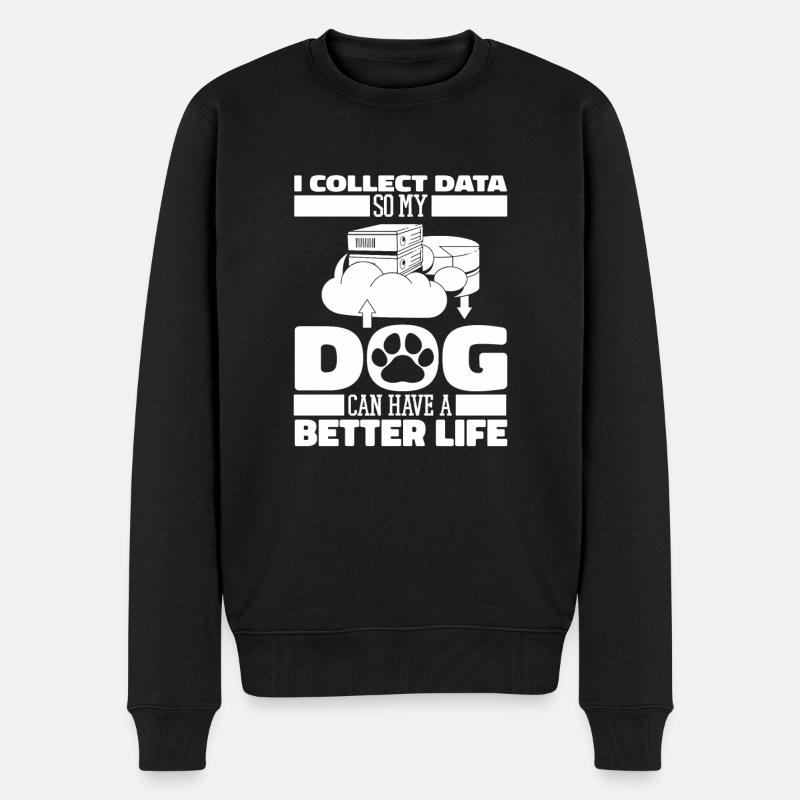 Data Science Data Analyst Hund - Männer Premium Bio Pullover - Schwarz