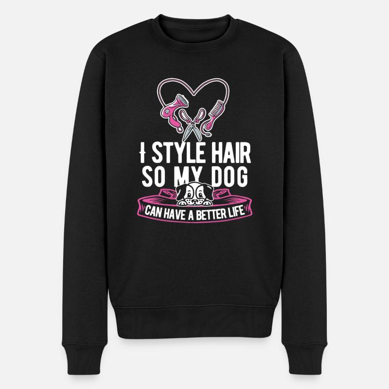 Coiffeur Coiffeur Chien - Pull Premium bio Homme - noir