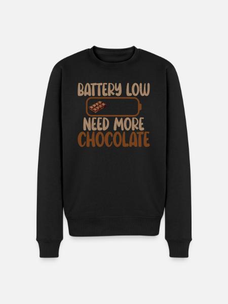 Chocolate Lover Gifts - Men's Premium Organic Jumper - black