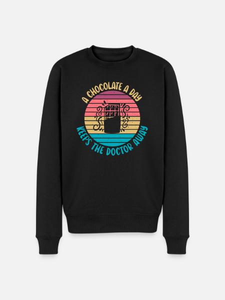 Chocolate Lover Gifts - Men's Premium Organic Jumper - black