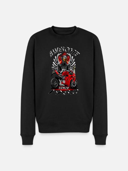 Awesome since 1962, biker's birthday - Men's Premium Organic Jumper - black