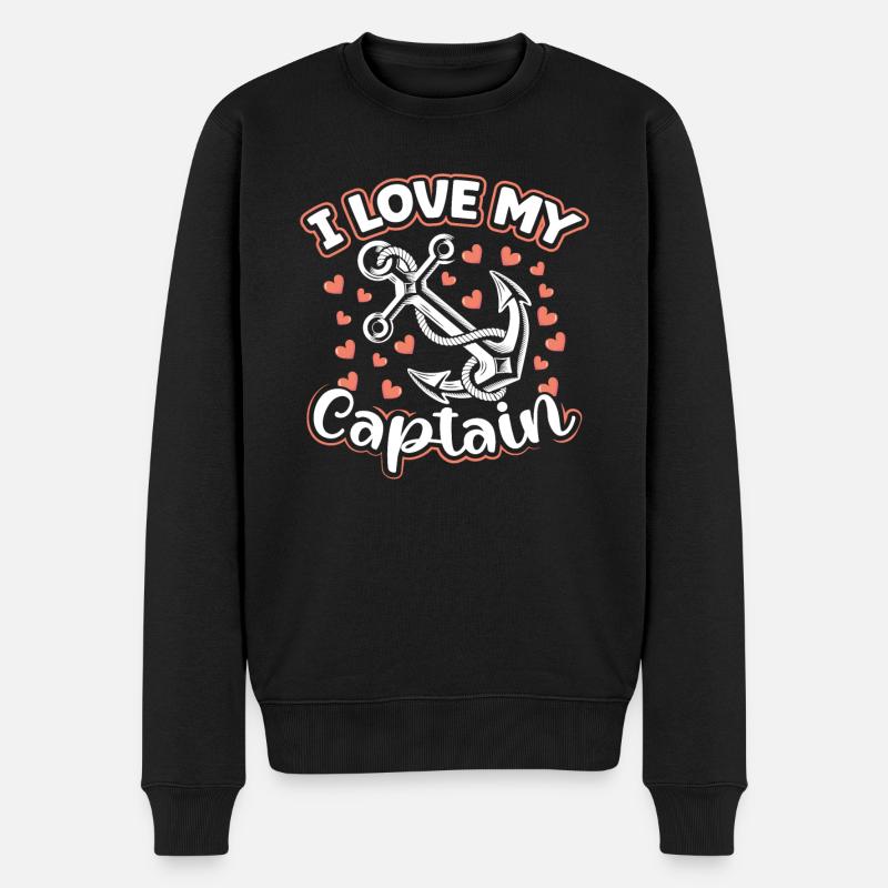 J’aime mon capitaine - Pull Premium bio Homme - noir