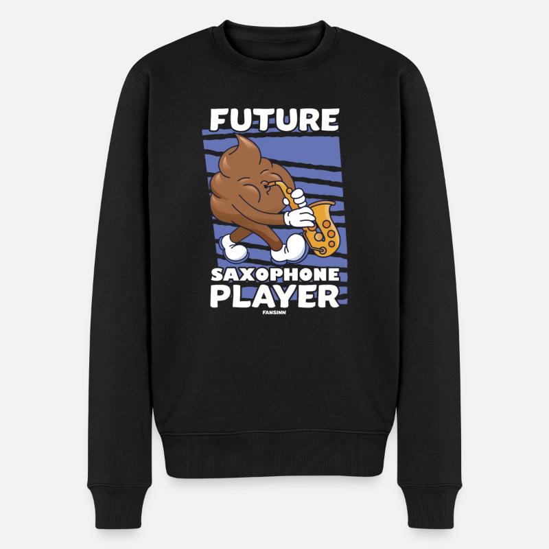 Future Saxophone Player - Men's Premium Organic Jumper - black