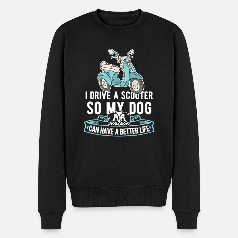 Scooter Chien - Pull Premium bio Homme - noir