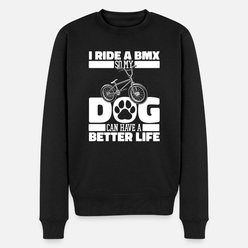 Bmx Bmx Biker Chien - Pull Premium bio Homme - noir