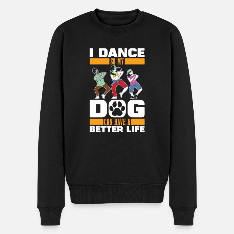 Chien danseur dansant - Pull Premium bio Homme - noir