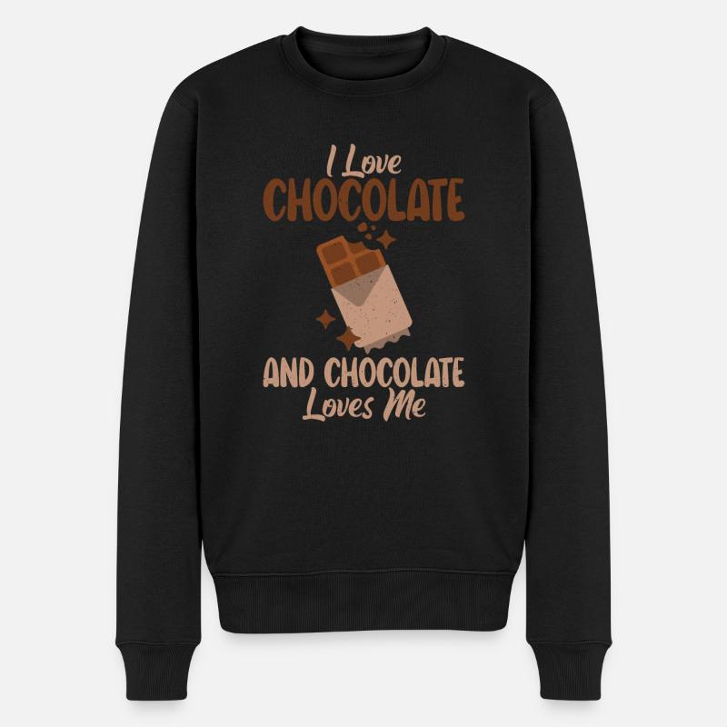 Cadeaux pour amateurs de chocolat - Pull Premium bio Homme - noir