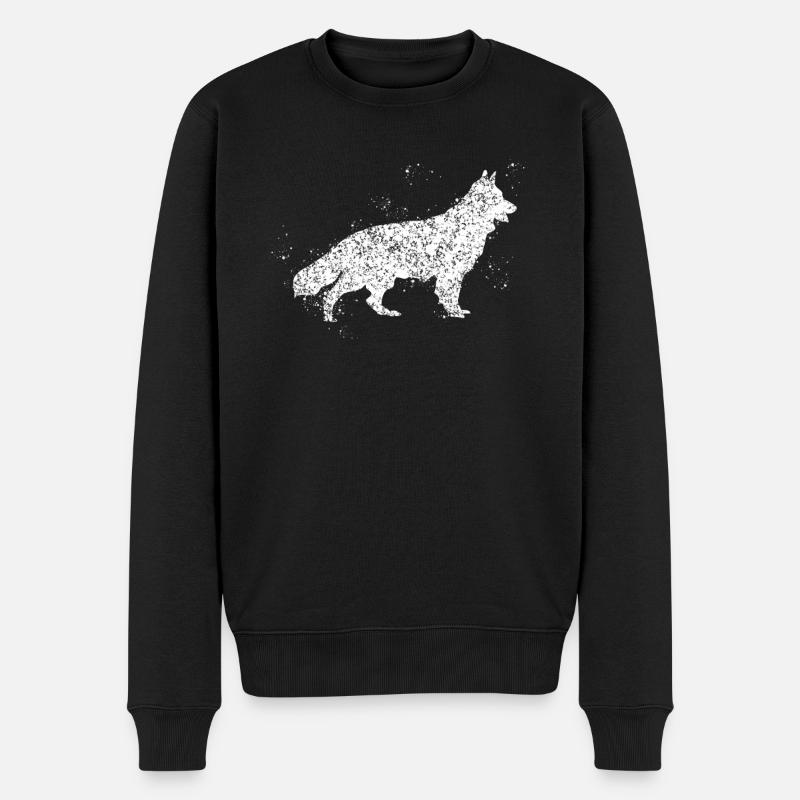Berger allemand Berger Blanc Chiens - Pull Premium bio Homme - noir